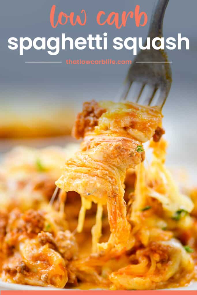 Forkful of spaghetti squash.