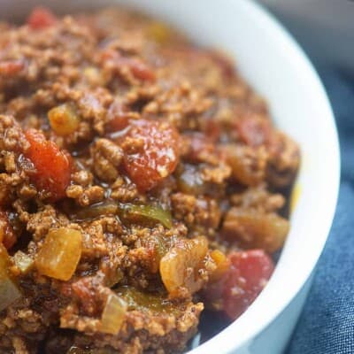A close up of a bowl of food